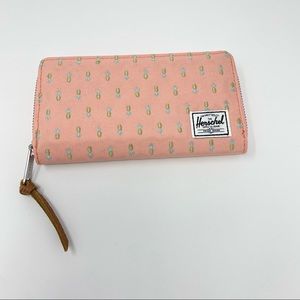 Herschel Thomas Peach Pineapple Embroidery Wallet